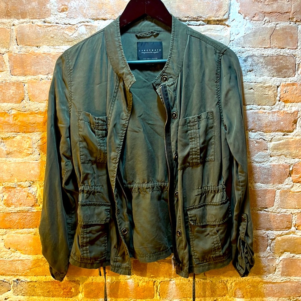 Sanctuary Olive Green Zip Up